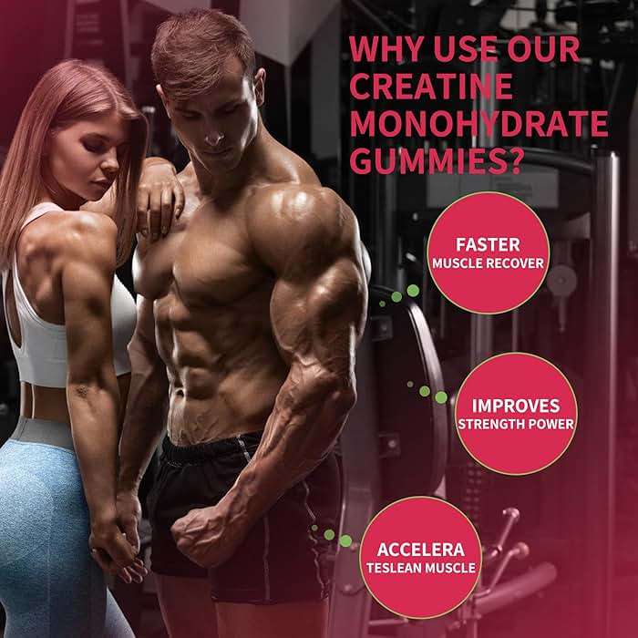 Novomins Creatine Monohydrate Gummies 5000mg for Men & Women, Chewables Creatine Monohydrate for Muscle Strength, Muscle Builder, Energy Boost, Pre-Workout Supplement(90 Count)-Strawberry Flavor - Image 5