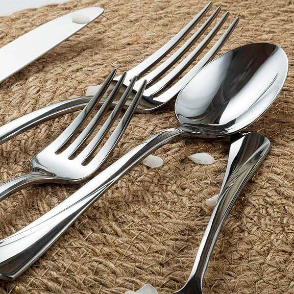 Alata Alice 40-Piece Silverware Set Stainless Steel Flatware Set,Service for 8,Mirror Polished Cutlery Set,Dishwasher Safe - Image 5