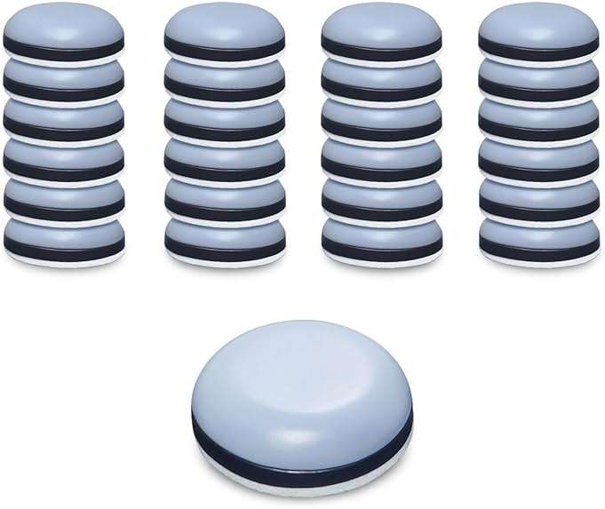 Vasterqua 24Pcs Appliance Sliders, 3/4” Small Self-Adhesive Appliance Sliders for Heavy Kitchen Appliances, Slide Smooth on Countertop, Compatible with Most Kitchen Appliances - Image 1