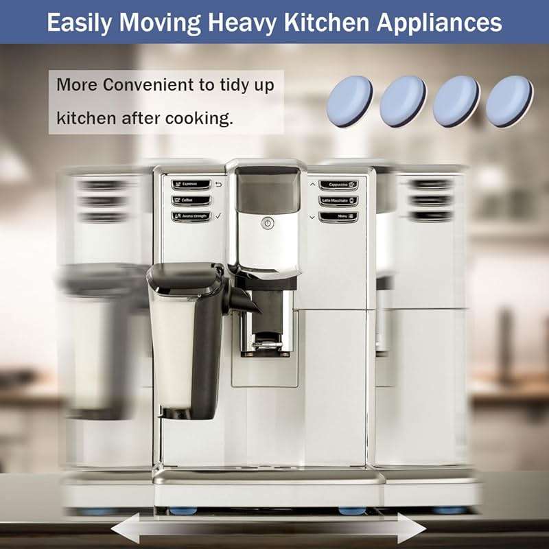 Vasterqua 24Pcs Appliance Sliders, 3/4” Small Self-Adhesive Appliance Sliders for Heavy Kitchen Appliances, Slide Smooth on Countertop, Compatible with Most Kitchen Appliances - Image 2