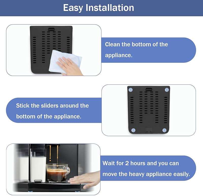 Vasterqua 24Pcs Appliance Sliders, 3/4” Small Self-Adhesive Appliance Sliders for Heavy Kitchen Appliances, Slide Smooth on Countertop, Compatible with Most Kitchen Appliances - Image 3