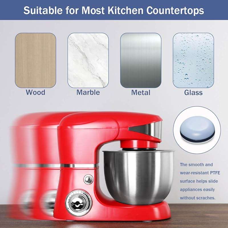 Vasterqua 24Pcs Appliance Sliders, 3/4” Small Self-Adhesive Appliance Sliders for Heavy Kitchen Appliances, Slide Smooth on Countertop, Compatible with Most Kitchen Appliances - Image 5