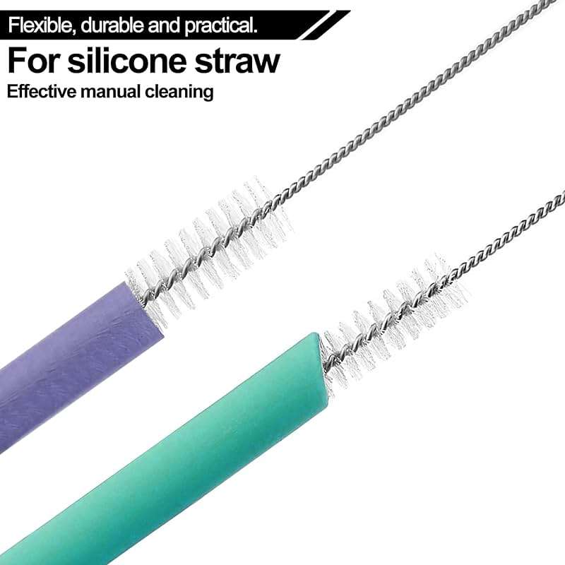 Stanley Straw Cleaner Brush, Reusable Extra Long for 40/30/20 oz Stanley Mug, 10mm Wide Drinking Straws Cleaning Brush for Sippy Cup, Water Bottle and Tubes (5Pcs) - Image 3