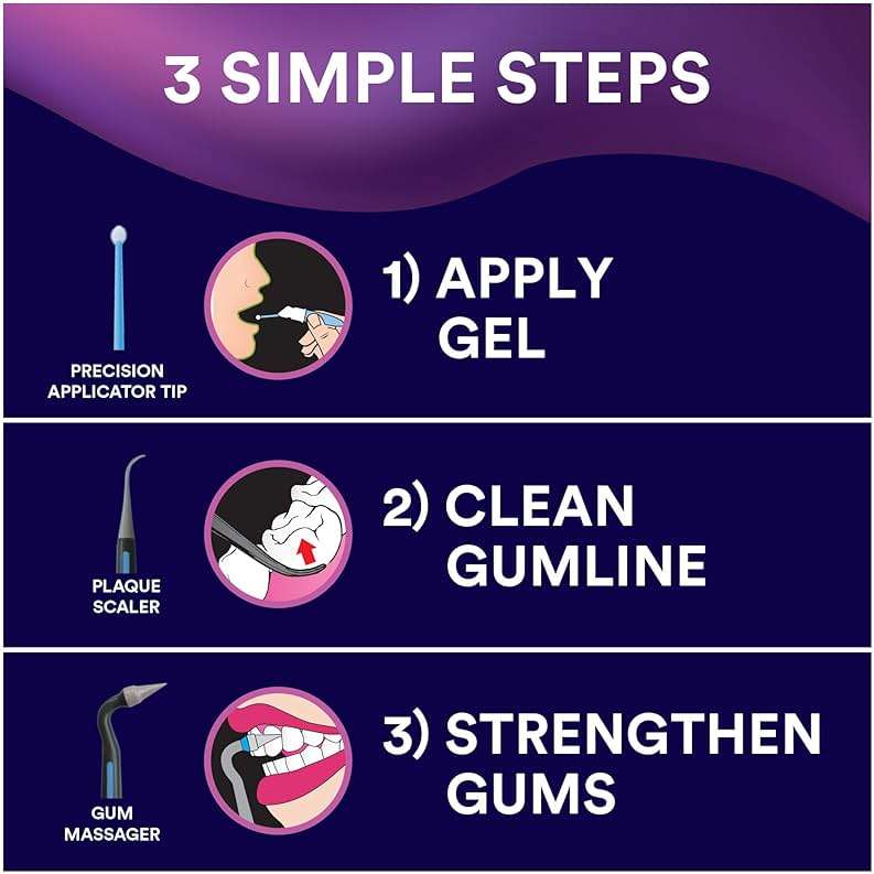 Dentek Gum Health Advanced Cleaning Kit, Oral Care Hygiene Kit with Gum Stimulator Tool & Cleanser and Plaque Scraper for Teeth, Dental Tools for Clean & Healthy Gums - Image 3
