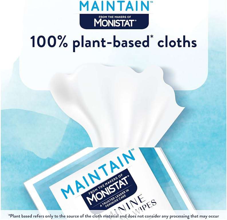 Monistat Maintain Boric Acid Feminine Wipes, Fragrance-Free, Non-Irritating and pH-Balanced Wipes for Women, Individually Wrapped Feminine Care, 12 Count, Pack of 3 - Image 4