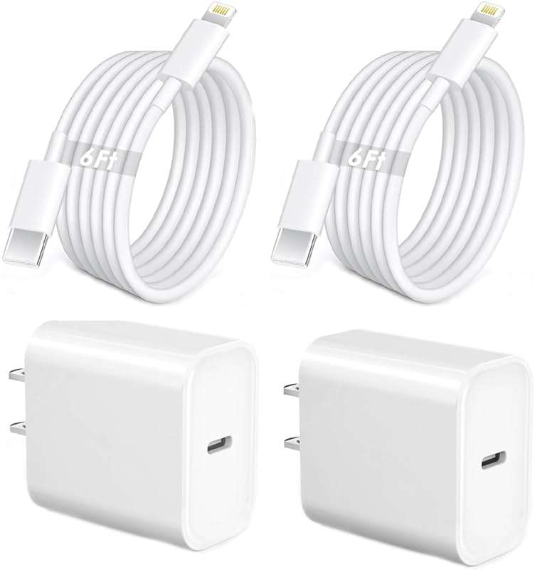 iPhone Fast Charger,Phone 14 13 12 11 Fast Charger USB C Wall Charger with 2-Pack 6FT Fast Charging Cable Compatible with iPhone 14/14 Pro/14 Pro Max/i Phone 13pro/12/11/X/8/7/6/iPad Pro/Mini/AirPods - Image 1