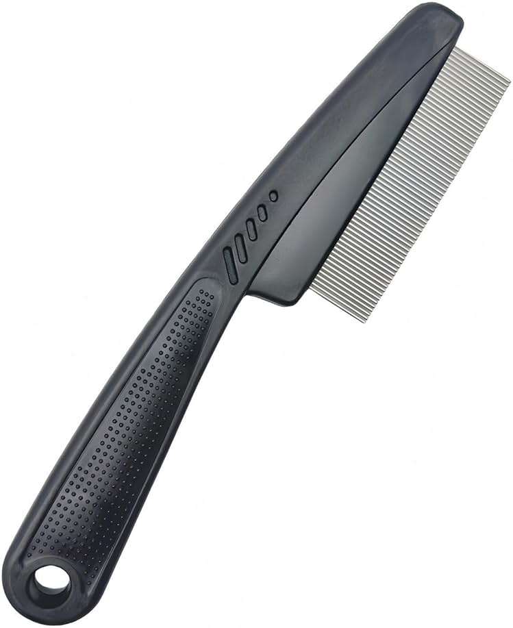 Yumflan 1.0mm Fine Tooth Stainless Steel Dandruff Comb for Adults Kids - Image 1