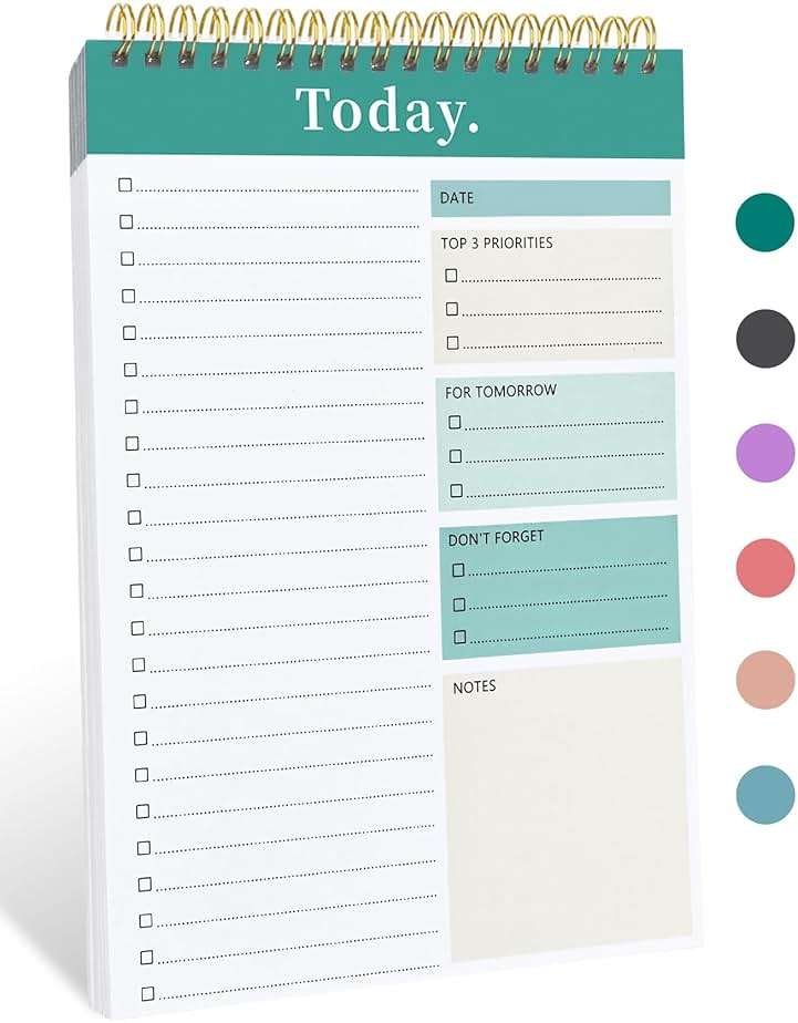 To Do List Notepad - To Do List Notebook for Work with 52 Sheets, Undated Daily Planner Perfect for Enhanced Productivity and Goal Achievement - Green - Image 1