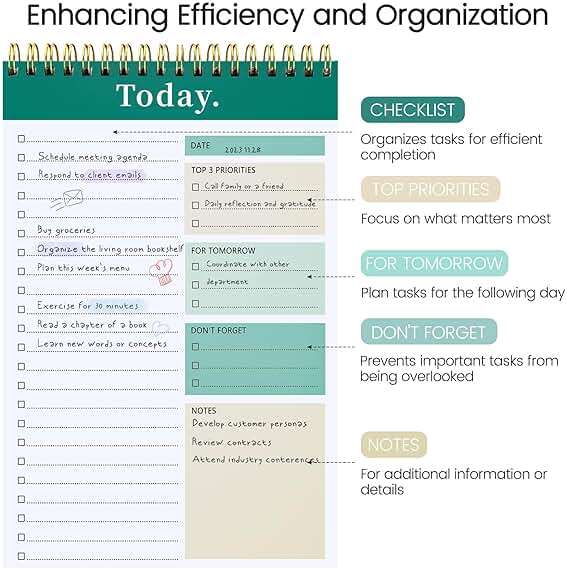 To Do List Notepad - To Do List Notebook for Work with 52 Sheets, Undated Daily Planner Perfect for Enhanced Productivity and Goal Achievement - Green - Image 3