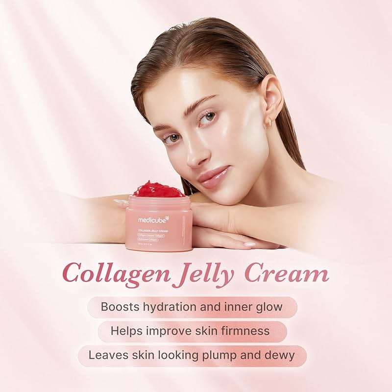 medicube Jelly Cream with Collagen, Niacinamide | Freeze-Dried Hydrolyzed Collagen for Skin Barrier Hydration & 24H Glow | Plumper, Firmer looking skin | 3.71 fl.oz - Image 3