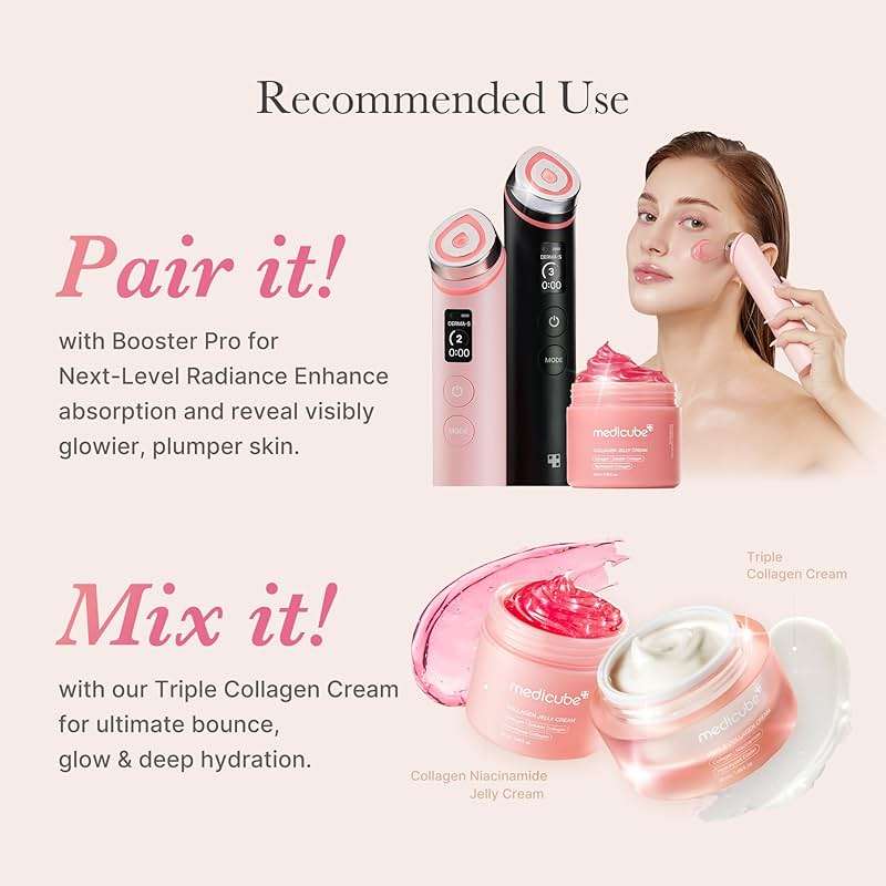 medicube Jelly Cream with Collagen, Niacinamide | Freeze-Dried Hydrolyzed Collagen for Skin Barrier Hydration & 24H Glow | Plumper, Firmer looking skin | 3.71 fl.oz - Image 6