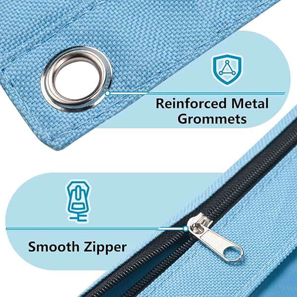 Forvencer 12 Pack Pencil Pouches for 3 Ring Binder, Smooth Zipper 3 Ring Binder Pencil Pouch, Multi-Color Pencil Case for Binder, Clear Top Binder Pencil Pouch, Pencil Bag with 3 Re-enforced Grommets - Image 4
