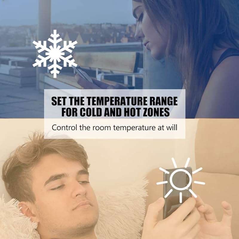 Sunydog Smart Thermostats, Heat Pump Room Thermostat, 4.8 Inch Temperature Controller Color LCD Screen Programmable Thermostat for House, Fit for for for Home Office Hotel (Black) - Image 7