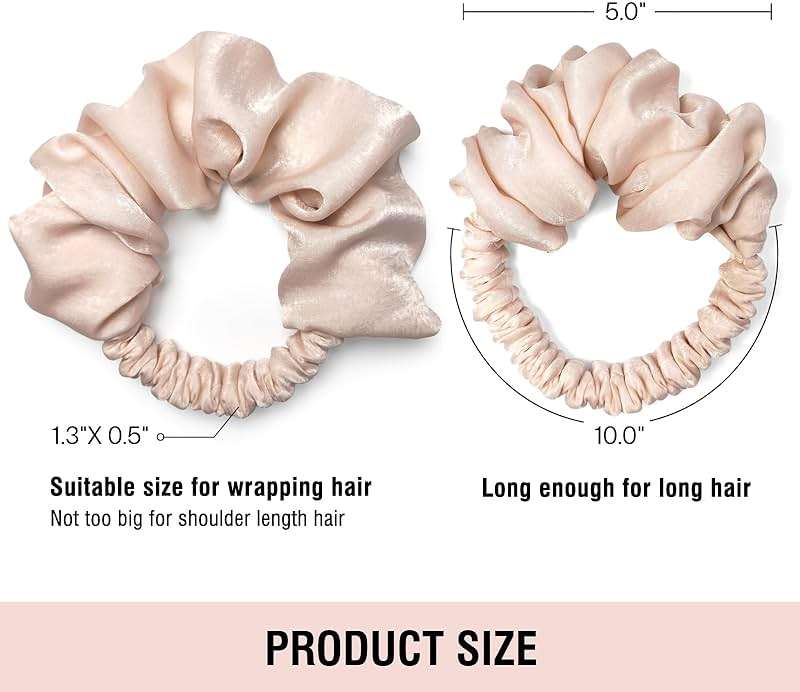 BLINKEEN Heatless Curling Scrunchie, Heatless Hair Curler to Sleep In, No Heat Curls for Long Hair, Soft Sleep Hair Roller (Beige) - Image 7