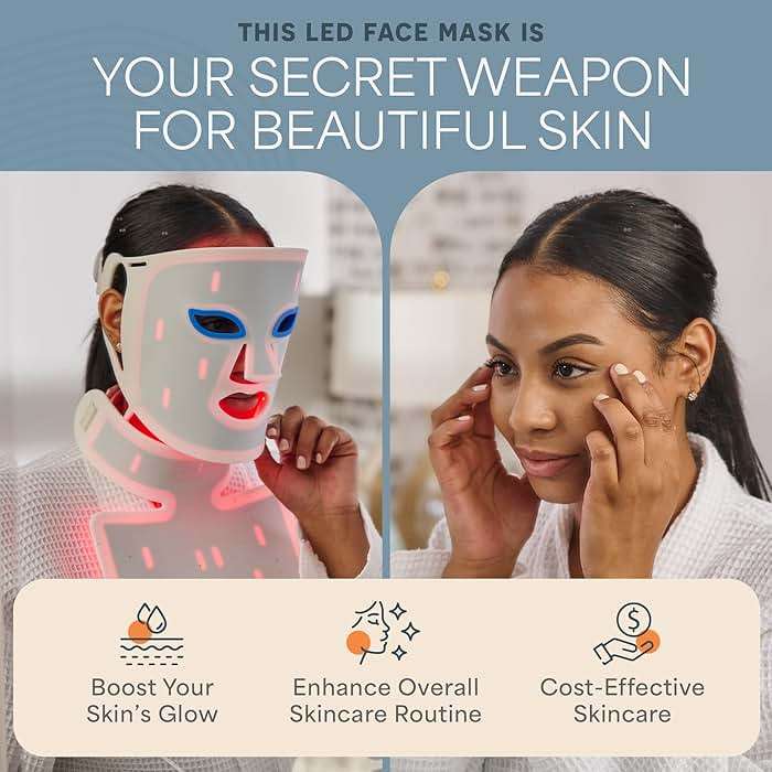 Lifepro Red Light Therapy Mask –Revitaglow Pro Infrared Red Light Therapy For Face and Neck - 234 triple chip Silicon LED Mask with 5 Modes - Skin Wellness and Comfort - Image 2