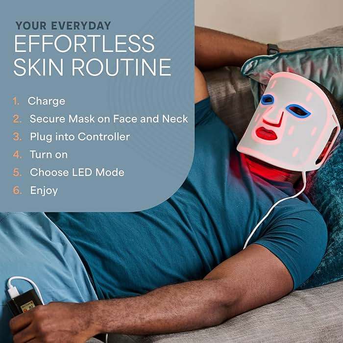 Lifepro Red Light Therapy Mask –Revitaglow Pro Infrared Red Light Therapy For Face and Neck - 234 triple chip Silicon LED Mask with 5 Modes - Skin Wellness and Comfort - Image 6