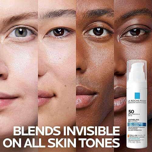 La Roche Posay Anthelios UV Sunscreen SPF 50, Daily Sunscreen for Face in 3 Formulas, UV Tone with Niacinamide, UV Hydra with Hyaluronic Acid, UV Clear with Azelaic Acid, Broad Spectrum Invisible SPF - Image 2