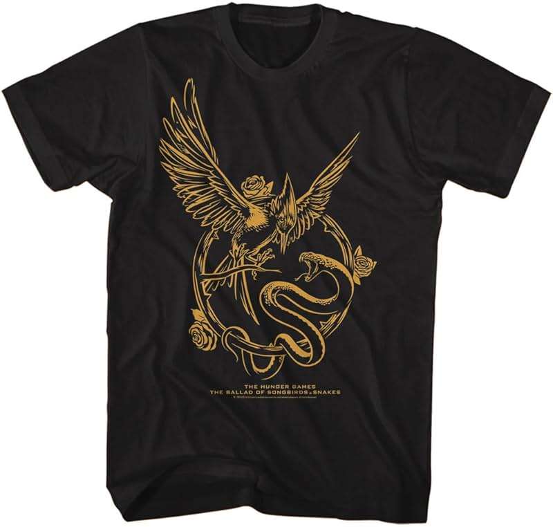 The Hunger Games Movie The Ballad of Songbirds & Snakes Boss Fight Adult Short Sleeve T Shirt Graphic Tee Black - Image 1