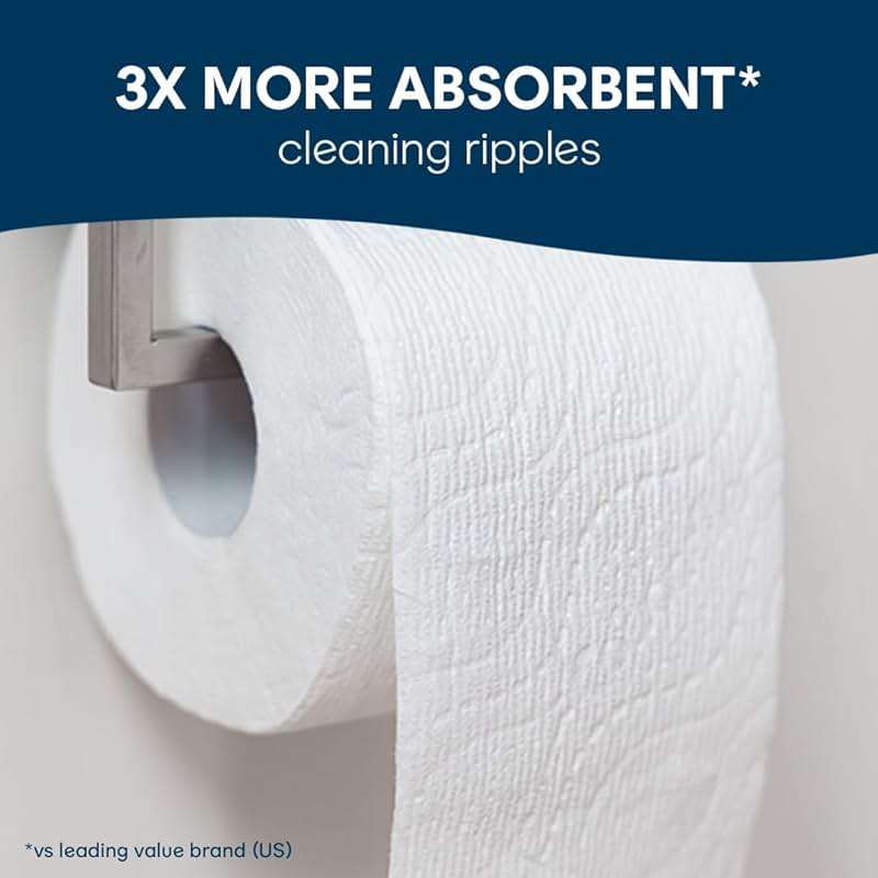 Cottonelle Ultra Soft Toilet Paper with Cushiony CleaningRipples Texture, 32 Family Mega Rolls = 144 Regular Rolls (8 Packs of 4) - Image 4
