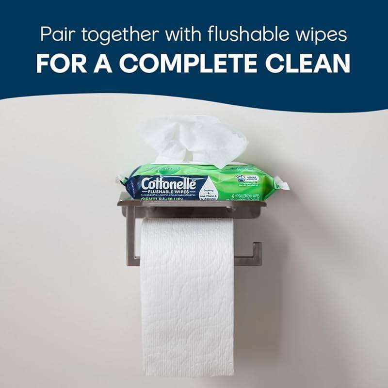 Cottonelle Ultra Soft Toilet Paper with Cushiony CleaningRipples Texture, 32 Family Mega Rolls = 144 Regular Rolls (8 Packs of 4) - Image 7