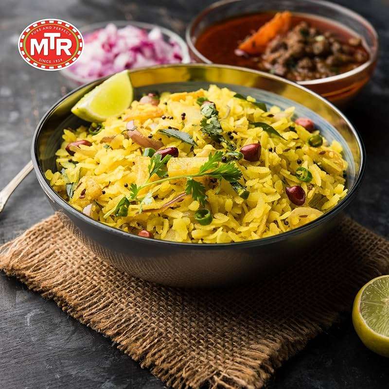 MTR 3 Minute Poha Mix - Ready-to-Cook Indian Meal Made with Rice Flakes, 100% Vegetarian, No Added Preservatives, Convenient & Flavorful, Quick & Delicious Breakfast - Regular Poha, 160g - Pack of 6 - Image 6