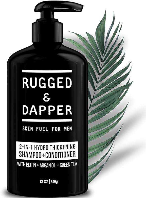 2-in-1 Mens Shampoo and Conditioner - Biotin Hair Thickening Shampoo for Men - SLS-free and Paraben-Free - Image 1