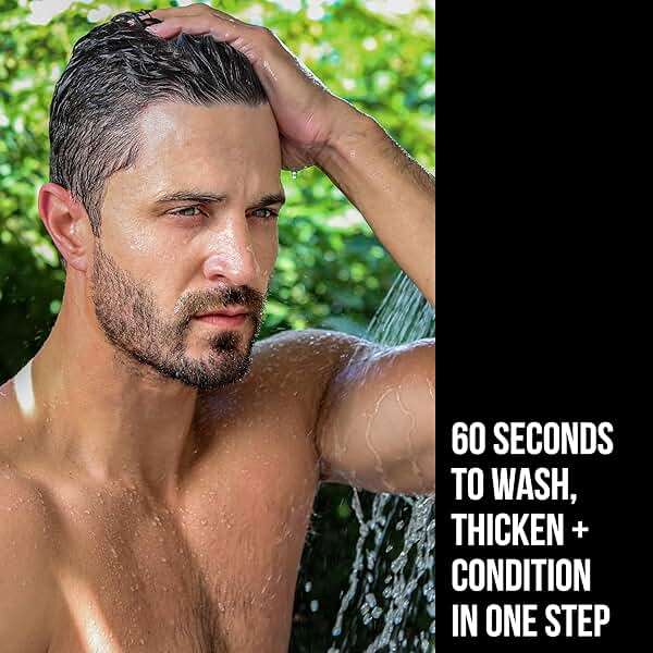 2-in-1 Mens Shampoo and Conditioner - Biotin Hair Thickening Shampoo for Men - SLS-free and Paraben-Free - Image 6