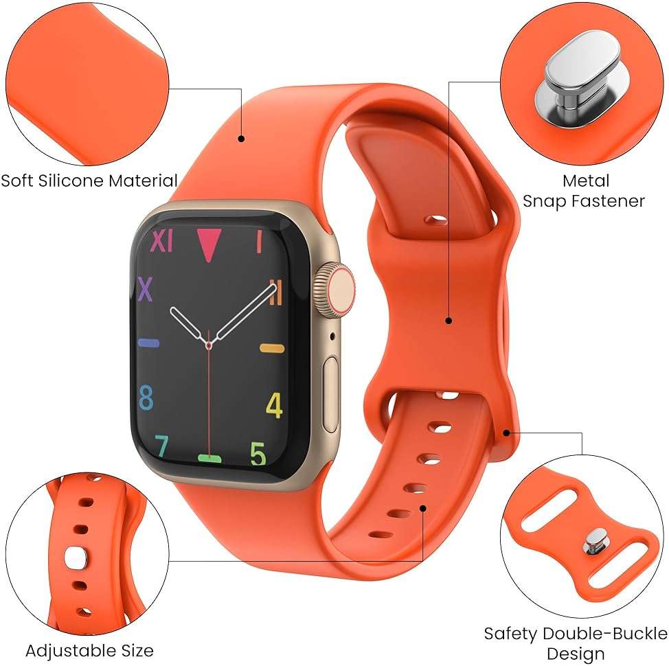 Kounlsyam 18 Pack Bands Compatible with Apple Watch Band 49mm 46mm 45mm 44mm 42mm 41mm 40mm 38mm for Women Men, Sport Silicone Breathable Strap for iWatch Series Ultra 11 10 9 8 SE 7 6 5 4 3 2 1 - Image 3