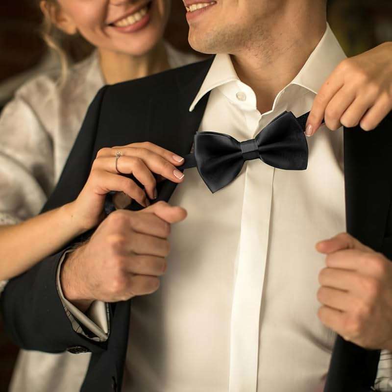 Yetuab Men's Pre Tied Adjustable Bow Ties for Men Women Boys Necktie Bow Tie Wedding Party Concerts - Image 6