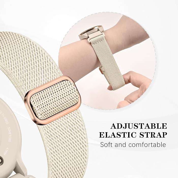 Watch Bands Compatible with Garmin Forerunner 265S/255S/Venu 3S/Venu 2S, 18mm Nylon Stretchy Exercise Strap for Vivoactive 4S/Vivomove 3S Man Woman - Image 3