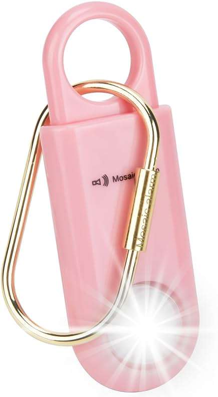 130dB Keychain Siren Ultra Bright Strobe Light. Loud Sound Personal Safety Alarm. SOS Emergency Alerts for Women, Girls, School Children, Night Runners, Hiking. Bear Alarm Deterrent. Pink - Image 1