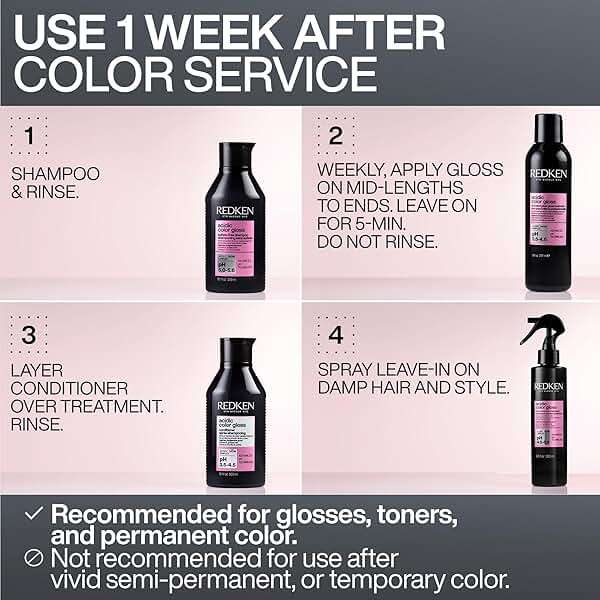 Redken Acidic Color Gloss Glass Gloss Treatment For Color-Treated Hair - Rinse Out Glossing Treatment, Intense Shine & Conditioning - Image 3