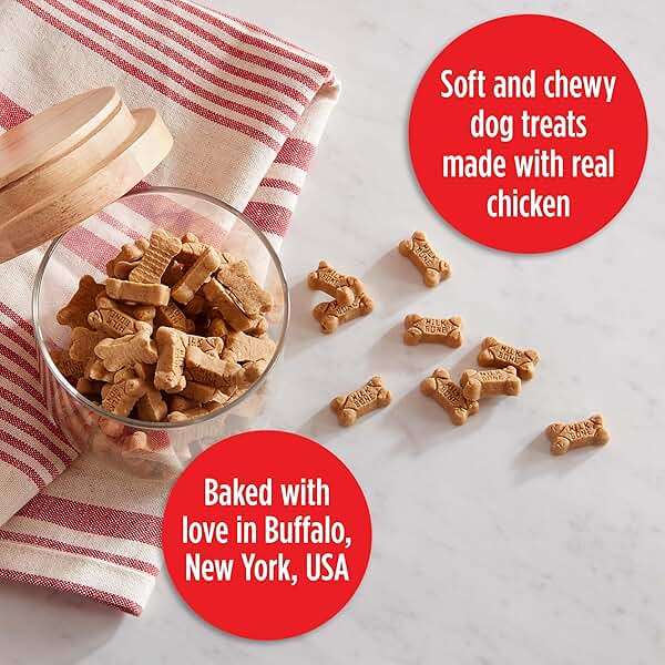 Milk-Bone Soft & Chewy Mini’s Dog Treats, Made with Real Chicken, 18 Ounce Canister - Image 3