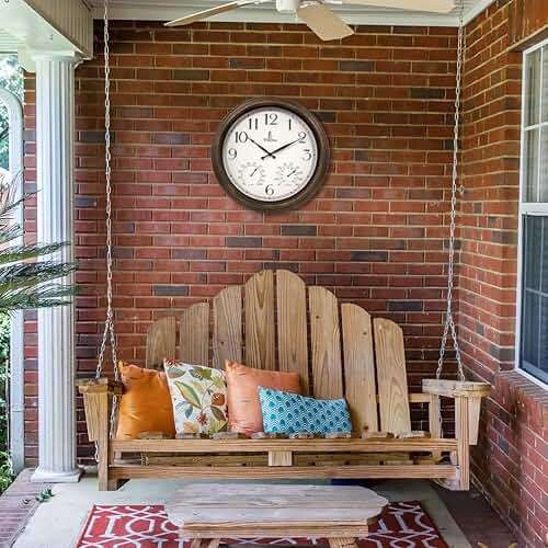 Outdoor Clocks for Patio Large Waterproof with Thermometer - 18 inch Indoor Outdoor Wall Clock with Temperature and Humidity Combo - Weatherproof, Accurate & Easy to Read for Pool, Garden & Home Decor - Image 7