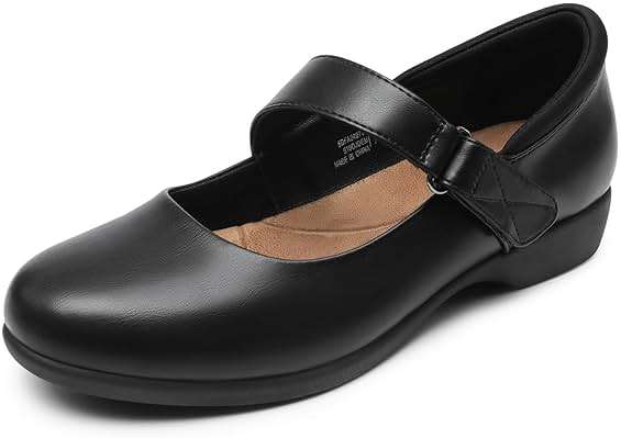DREAM PAIRS Womens Ballet Mary Jane Flats, Comfortable Business Office Dress Shoes for Women Dressy and Work with Ankle Strap - Image 1