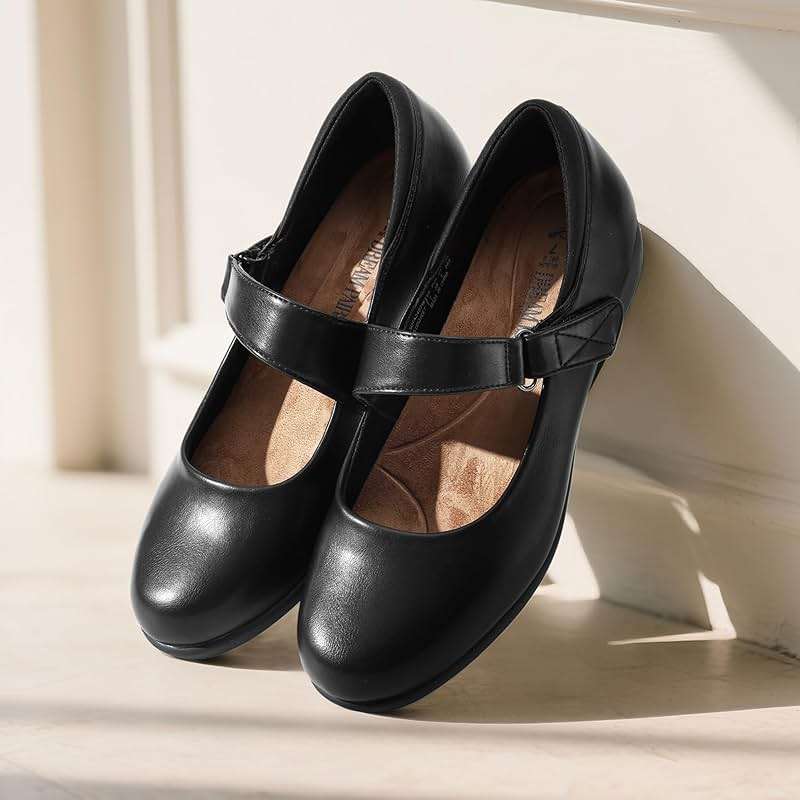 DREAM PAIRS Womens Ballet Mary Jane Flats, Comfortable Business Office Dress Shoes for Women Dressy and Work with Ankle Strap - Image 5