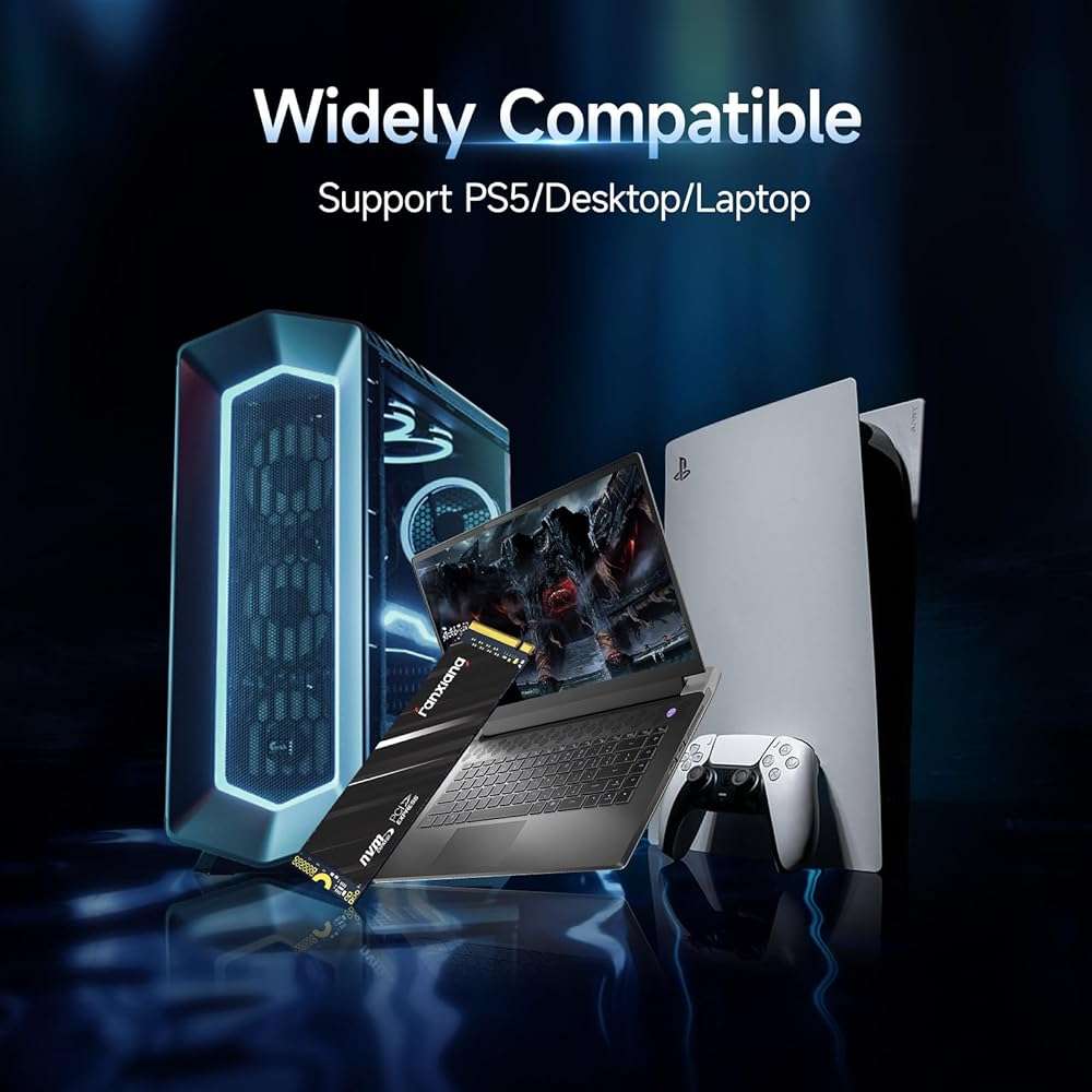 fanxiang 2TB NVMe SSD PCIe Gen4 M.2 SSD for PS5, Up to 5000 MB/s, Internal Gaming 3D NAND SLC Cache Solid State Drive Upgrade Storage for PC/Laptops S690Q - Image 2
