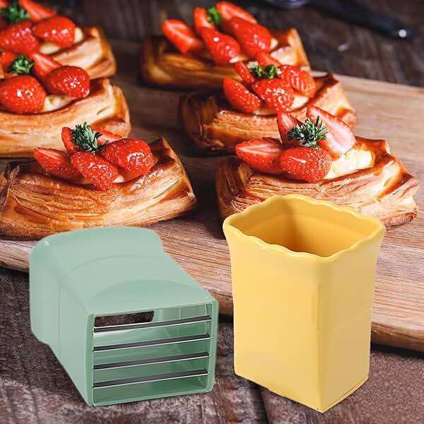 3Pcs Strawberry Slicer Cup：Fruit Slicer Cup for Strawberry Egg Banana Mushroom Cucumber Kiwi and Veggie Salad Speed Cutter the Kitchen Portable Slicing Tool (3Pcs) - Image 2