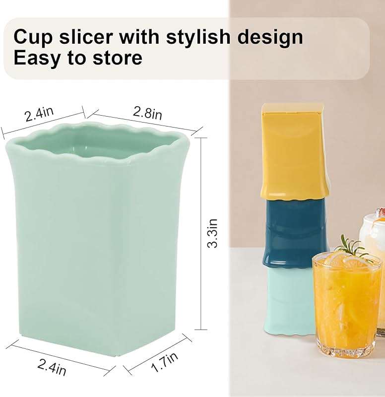 3Pcs Strawberry Slicer Cup：Fruit Slicer Cup for Strawberry Egg Banana Mushroom Cucumber Kiwi and Veggie Salad Speed Cutter the Kitchen Portable Slicing Tool (3Pcs) - Image 3