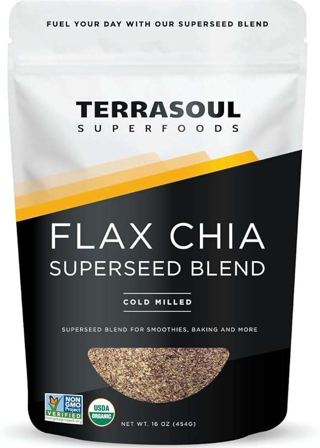 Terrasoul Superfoods Organic Flax Chia Blend, 16 oz - Superseed Boost for Energy & Wellness - Image 1