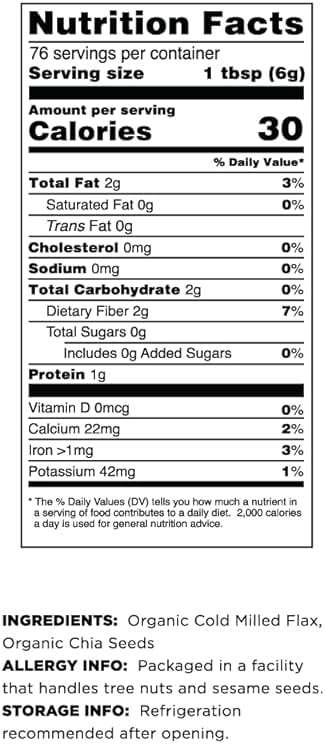 Terrasoul Superfoods Organic Flax Chia Blend, 16 oz - Superseed Boost for Energy & Wellness - Image 3