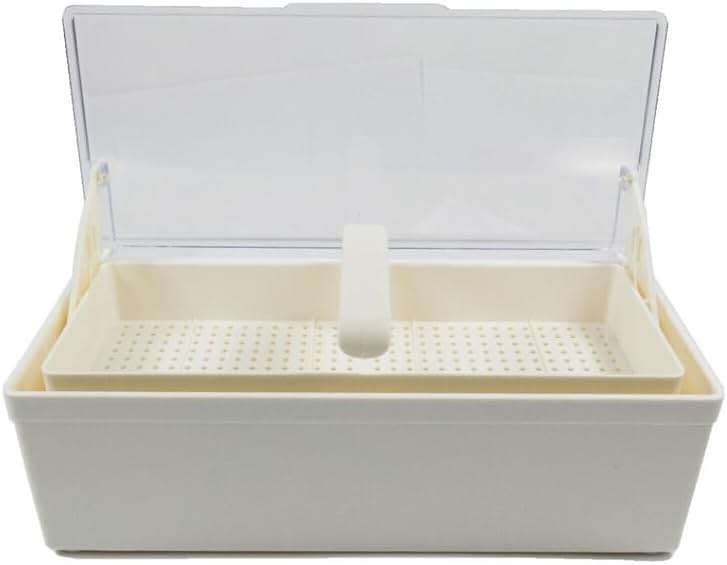 AmeriCan Goods Medical Instrument Sterilizer Box Professional Tools Cool Sterilization Plastic Tray for Dental, Medical Tool, Tatoo, Nail (White) - Image 1
