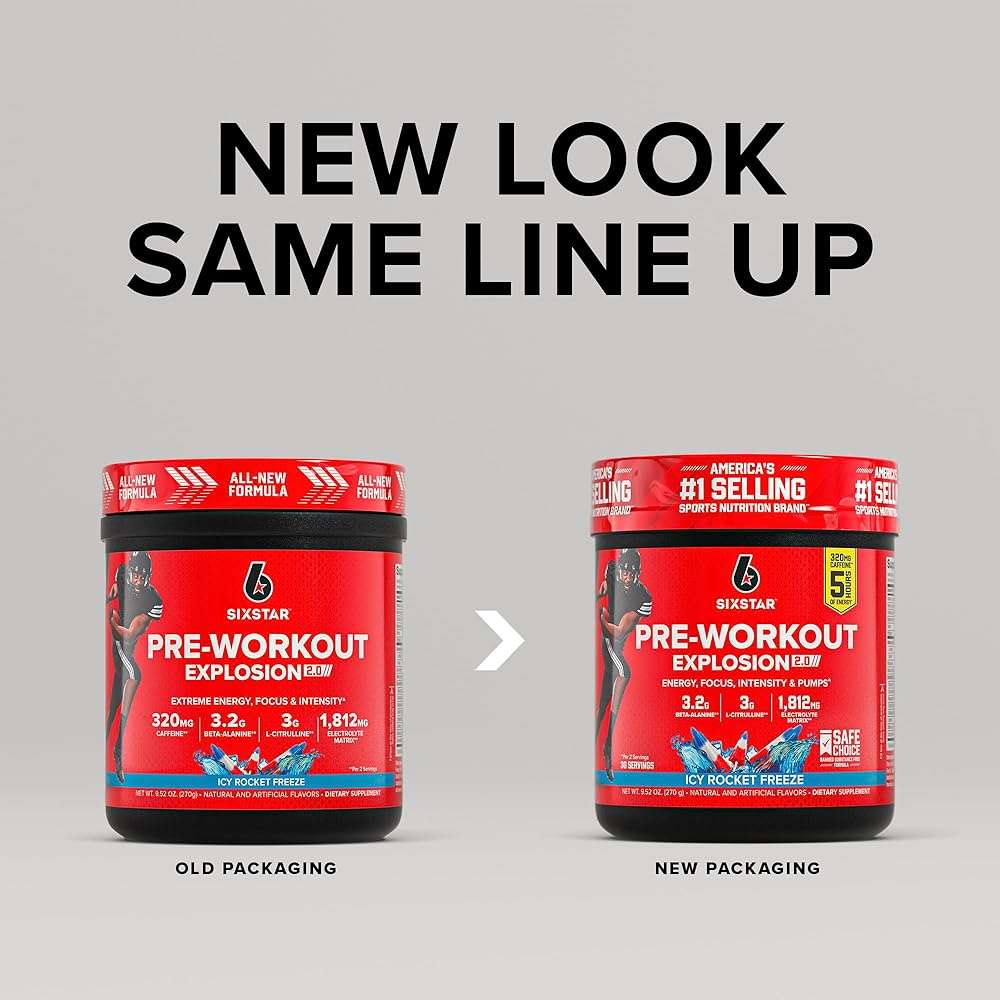 Six Star Pre-Workout Powder for Men & Women, ICY Rocket Freeze (30 Servings) - Preworkout Explosion 2.0 Energy Powder Drink Mix with Beta-Alanine & Caffeine - Sports Nutrition Supplement Products - Image 2