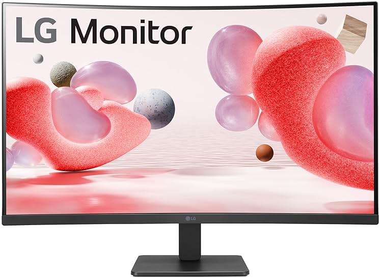 LG 32MR50C-B Curved Monitor 32-Inch FHD 100Hz AMD FreeSync OnScreen Control Dynamic Action Sync Black Stabilizer Tilt Stand (HDMI) - Black - Image 1
