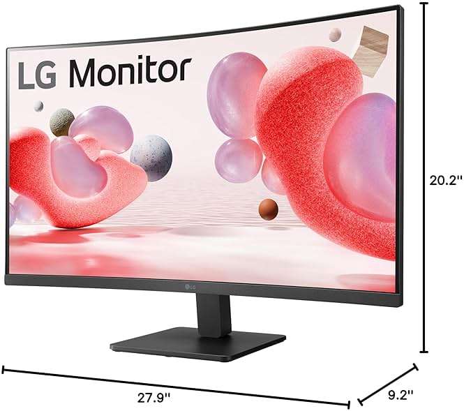 LG 32MR50C-B Curved Monitor 32-Inch FHD 100Hz AMD FreeSync OnScreen Control Dynamic Action Sync Black Stabilizer Tilt Stand (HDMI) - Black - Image 10