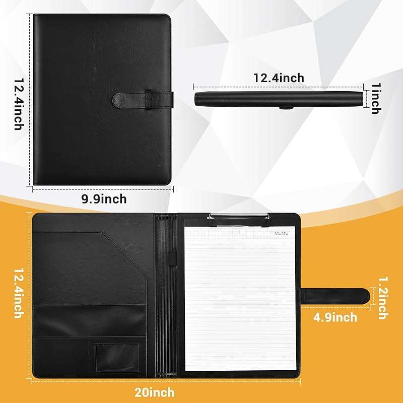 Padfolio Portfolio Clipboard Folder Pacific Mailer Resume Portfolio Folder Legal Document Organizer Legal Pad Holder for Interview School Business Office Conference - Image 2