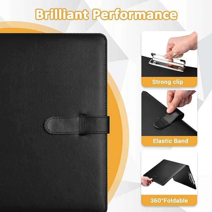 Padfolio Portfolio Clipboard Folder Pacific Mailer Resume Portfolio Folder Legal Document Organizer Legal Pad Holder for Interview School Business Office Conference - Image 4