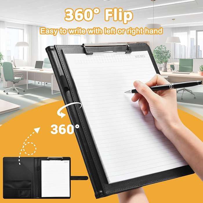 Padfolio Portfolio Clipboard Folder Pacific Mailer Resume Portfolio Folder Legal Document Organizer Legal Pad Holder for Interview School Business Office Conference - Image 5
