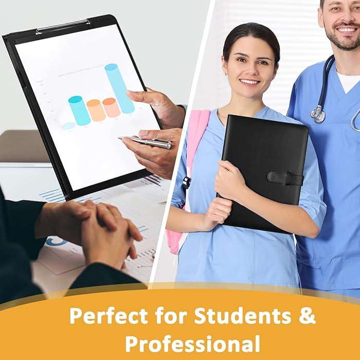 Padfolio Portfolio Clipboard Folder Pacific Mailer Resume Portfolio Folder Legal Document Organizer Legal Pad Holder for Interview School Business Office Conference - Image 7