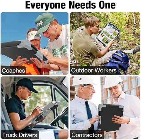 Sooez Toughest Clipboard with Storage, Internal Pen Pouch Included, Letter/ A4 Size, Shockproof Heavy Duty Plastic Clip Boards 8.5x11”, High Capacity Clipboards Box Case for Contractor Trucker Driver - Image 7